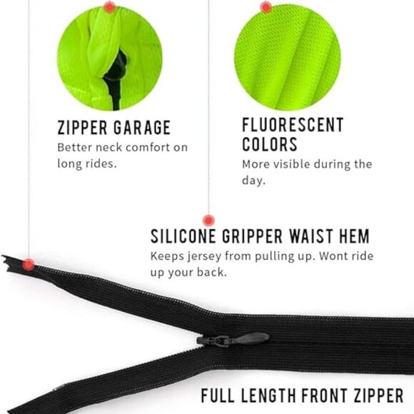 REFELCTOES High Visibility Reflective Cycling Jersey - Size XXL NEON YELLOW - Picture 5 of 8